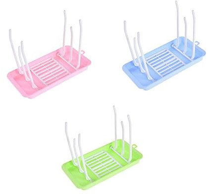 TOYANDONA Pink Baby Bottle Rack Dryer Foldable Nipple Sippy Cup Holder Food Grade Pp Compact Baby Bottle Drying Rack