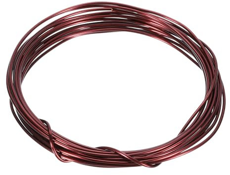 QUARKZMAN 2mm Filo Magnetica 20 Piedi Filo Rame Smaltato Bobina Filo per Avvolgimento Magnetica Smaltato 200g 130℃ per Trasformatori Induttori