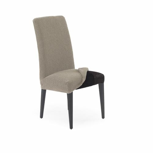 SOFASKINS® Esszimmerstuhlbezüge, 2er-Pack, super elastisch, atmungsaktiv und langlebig, Stuhlbezug mit Rückenlehne, einfach anzubringen, Maße 40-60 cm, Leinen