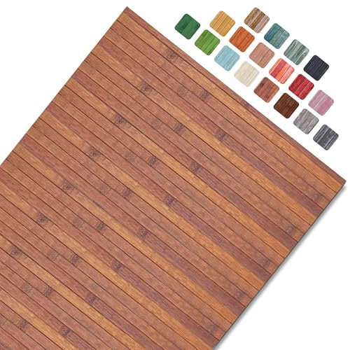 CosìCasa Bambusteppich für die Küche mit Rutschfester Unterseite | Badematte Holz Pflegeleicht | Bambus Bambusmatte Bad | Küchenläufer rutschfest Bambus | Sandbeige 50X100
