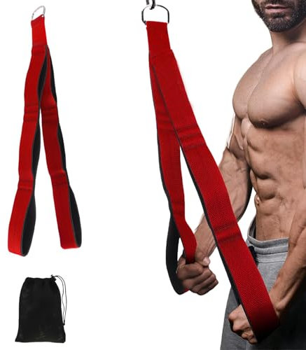 Trizepsseil Kabelzug Fitness, Kabelzug Fitnessgeräte Mit Tragetasche, trizeps trainingsgerät verwendet für latzug Und Erhöhen Sie die Kraft des Oberkörpers, Geeignet trizeps Krafttraining (Red)