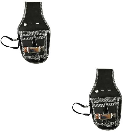 HOMSFOU 2 Pièces Porte Outils Ceinture, Banane Multifonction en Nylon pour Outils D'électricien, Pochette à Outils Ceinture en Tissu Oxford, Mini-Outils Sacoche