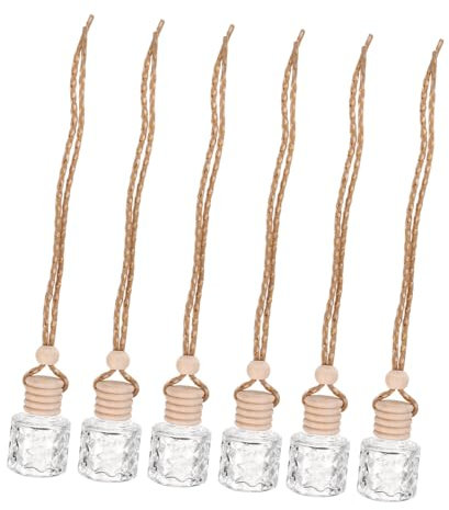 LALADEFIEE 6stücke Auto Aromatherapie Nachfüllbare Duftflasche Für Fahrzeuge Ätherisches Öl Diffusor Für Büro Und Auto Geruchsbeseitigung Und Luftreinigung