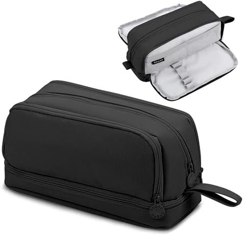 Tesmien Federmäppchen Große Mädchen mit 3+1 Fächer Große KapazitätJungen Mäppchen Federtasche Teenager Federtasche Groß Stiftemäppchen Geeignet Pencil Case Für Kinder Erwachsene Schule,Schwarz