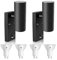 ALUSSO LIGHTING 2er Set LED Wandleuchte mit PIR Bewegungsmelder Edelstahl Up Down Außenleuchte, Wandlampe inkl. 4x 8W GU10 Glühbirnen 750LM 3000K/4000K/6000K, Aussenlampe IP65 Wasserdicht, Schwarz