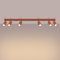 SOLLUX lighting Deckenlampe Deckenleuchte Deckenstrahler Einstellbar Stahl 6 Flammig 117 x 6 x 17 cm Ockerrot Ring