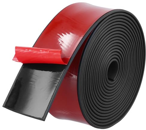QWORK® 3 Meter Bande de Caoutchouc Adhésive 40mm x 2mm - Rouleau Caoutchouc Néoprène pour Joints, Sols, Isolation, Bricolage