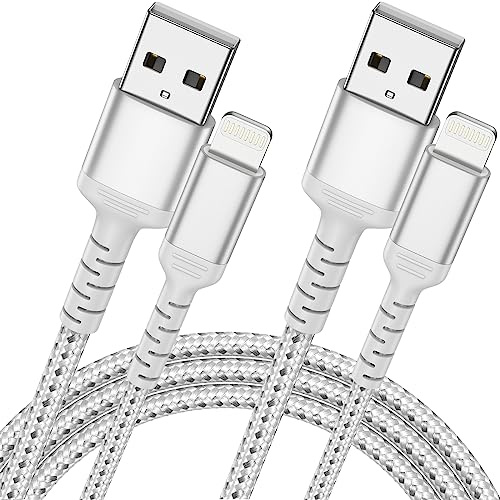 ULIFTUS iPhone Ladekabel 1M 2Pack, MFi Zertifiziert Nylon Lightning Kabel | 480 Mbit/s Datenübertragung, USB A auf Lightning Schnellladekabel für iPhone 14 13 12 11 Pro Max Xs Xr X