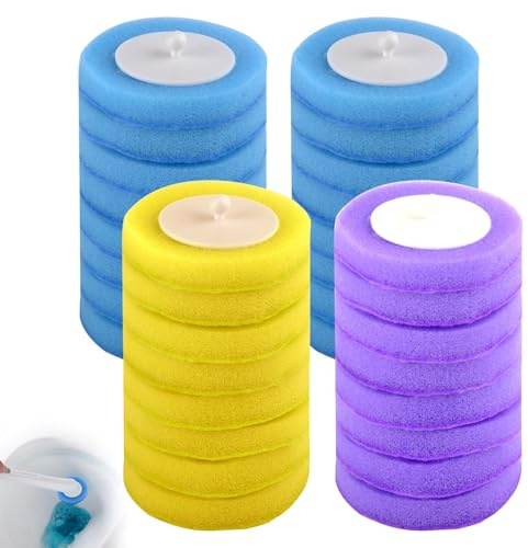 32 Unidades de Cepillo de baño de Recambio para Inodoro desechable | con detergente rellenable cepillos de inodoro esponja cabezal de cepillo para inodoro para limpieza