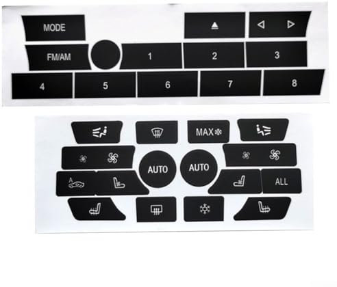 Aesthetic Button Ersatz Aufkleber für BMW 7er F02 Klima Control System 2er Set