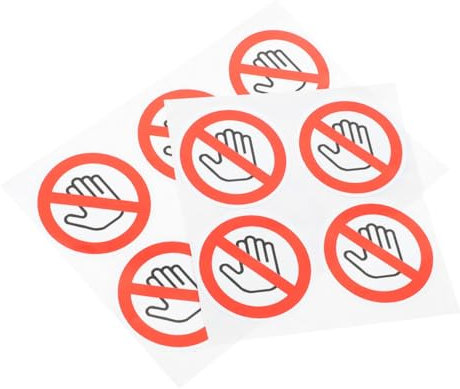 OSALADI 10 Stück Aufkleber für Warnschilder dein Klebeetiketten Post Achtung Zeichen Tür Schilderkleber Zeichen nicht berühren Warnsignale Wandschild selbstklebendes Vinyl