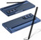 Custodia per Galaxy Z Fold7 con penna stilo, custodia per Fold 7 con protezione per lo schermo + slot per S Pen, custodia in pelle per Samsung Galaxy Z Fold7 con cerniera-Blu