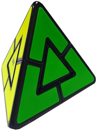 Oostifun Pyraminx Duo Unregelmäßige Pyraminx Würfel Pyramide Dreieck Vier Achsen Tetrahedron Puzzle Gehirn Teaser (Schwarz)
