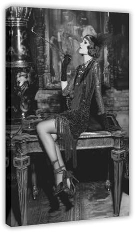 UTGN Leinwand-Poster, Vintage, Glamour, Vintage, Eleganz, alte Filmstar-Klassiker, Wandkunstdruck, Bild, Gemälde, 50 x 75 cm