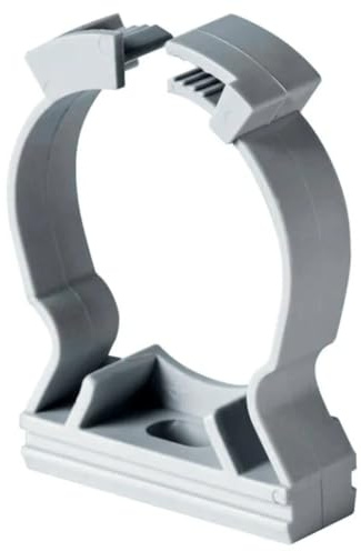 Rohrschelle Ø 32 mm Schnellverschluss Schlauchhalter starr Schlauchschelle Kabelklemme Rohrverbinder Elektroanlage Wasserschlauch aus hochfestem Technopolymer grau