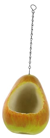 WEKADRIN Pear Shaped Hanging Bird Feeder Outdoor Garden with Large Capacity Food Bowl for Parrots Parakeets Wild Birds Weather-resistant Peanut Feeder for Trees Balcony