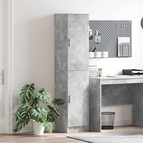 RMIHSJG Mobile Buffet Grigio Cemento MDF con Laminato Effetto Cemento Design Minimalista Moderno per Soggiorno e Sala da Pranzo con Ampio Spazio di Archiviazione e Finitura