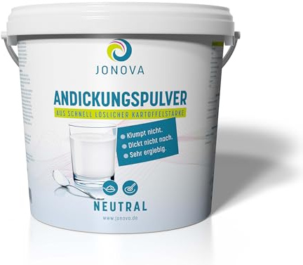 2 x 3 kg JONOVA Andickungsmittel für Getränke und Speisen, Lebensmittelverdicker, Laktosefrei, Temperaturstabil,