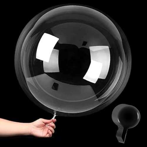 Fuantuda 6 Stück Bobo Klar Ballons, 90cm Jumbo Bobo Klar Luftballons, Wiederverwendbare Bubble Ballons, Transparente Blasen BoboBallons für Geburtstag Hochzeit Jahrestag Party Dekoration (36Zoll)