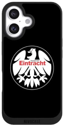 Handyhülle für Apple iPhone 16 Offizielles Lizenzprodukt Eintracht | Hülle mit Design NIVOpure schwarz