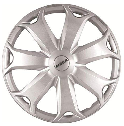 Petex RB538416 Radzierblende Mega Größe 16 Zoll 2-fach lackiert Material: Nylon in Box, silber - 4-er Set