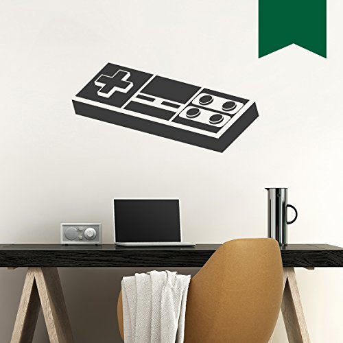 WANDKINGS Wandtattoo Retro Controller 130 x 62 cm dunkelgrün - erhältlich in 33 Farben