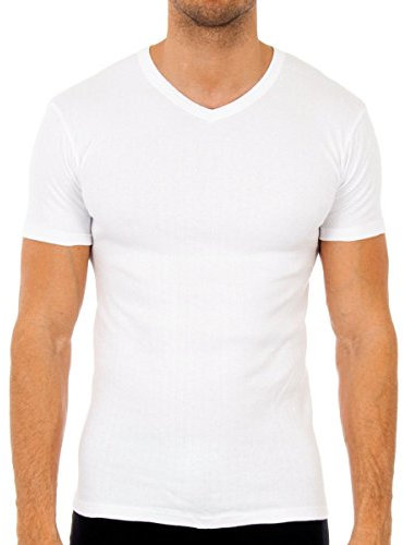 Abanderado Camiseta térmica manga corta cuello pico Algodón de invierno Hombre x1