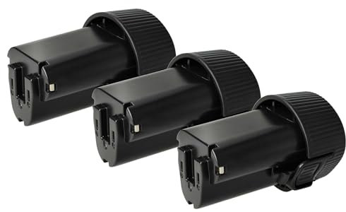 vhbw 3X Akku kompatibel mit Makita Baustellenradio DMR106B, DMR108, DMR107, DMR106, DMR105 Werkzeug (2000 mAh, Li-Ion, 10,8 V)