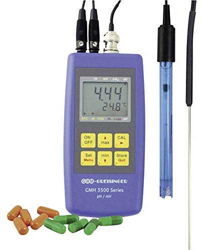 Greisinger GMH 3511 Messwerkzeug-Set, pH/Calibra Redox/Temp GMH 3511, 2 Punkte 0,00 – 14,00 pH -5 bis +150 °C