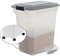 Iris Ohyama Contenedor pienso con ruedas, 45L/15kg, Gris, Contenedor comida perro, Pienso gatos, Hermética, para Mascotas, Transparente, Pet Food Container, Dog Food Storage, Libre de BPA, ATS-L