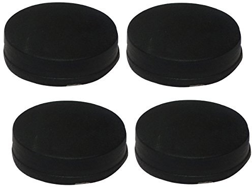 Aerzetix: 4X Pieds Patins Ronds en Caoutchouc H: 5mm Ø14mm pour Meubles. Auto-adhésifs. Noir