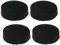 Aerzetix: 4X Pieds Patins Ronds en Caoutchouc H: 5mm Ø14mm pour Meubles. Auto-adhésifs. Noir