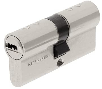 Tesa Assa Abloy, T8553030N, Cilindro De seguridad, Leva larga, 30x30 mm, Niquelado