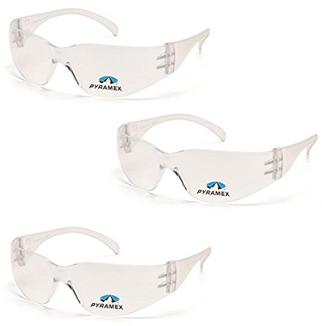 Pyramex Safety Intruder Reader Bifocals Clear Frame with Clear Lens (3 Pair) (Clear + 2.0 Lens)