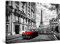 Startonight Impression sur Toile Voiture Rouge à Paris, Art Encadré Imprimée Tableau Motif Moderne Décoration Tendu sur Chassis Prêt à Accrocher 60 x 90 cm