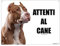 PITBULL attenti al cane mod 1 TARGA cartello IN METALLO (20X30)