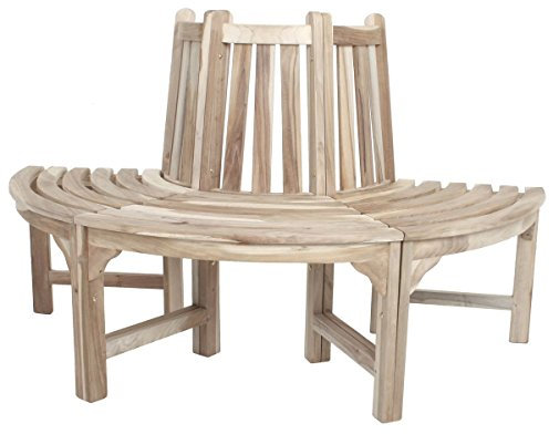 Gravidus gemütliche Baumbankhälfte aus Teak