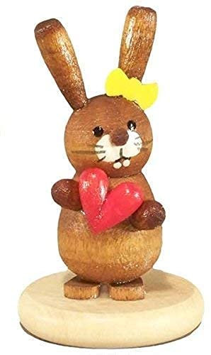 Rudolphs Schatzkiste Osterdekoration Osterhase mit Schlips Natur BxHxT 3,2x5x3,2cm NEU Osterdeko Osterhasenfigur Ostern Korb Osterei Frühling Erzgebirge Seiffen Hase Blumen