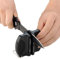 Pocket Keramik Messerschärfer, schwarz, 7,5cm x 5,8cm x 2,5cm, perfektes Ergebnis ohne Vorkenntnise dank Keramikfedern (BLACK)