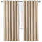 Oxford Homeware Blackout Curtains Bedroom Eyelet Thermal Insulated Noise Reducing Living Room Window Curtain Pair Panels + 2 Tiebacks (Cream, 46x54 (117x137cm))