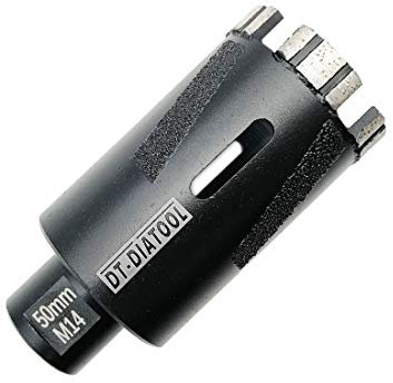 DT-DIATOOL Punta da Trapano Diamantata 50mm Saldato al Laser Sega a Tazza per Calcestruzzo Granito Pietra Marmo