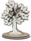 Orologio da tavolo Noah idee & design linea Albero della vita. In legno , altezza cm. 19