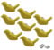 Zerniple Yellow Ceramic Handle Pull Door knobs Cabinet Handles for Children's Room (8 Pieces)