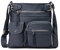 FANDARE Leichte Schultertasche Umhängetaschen Damen Schulranzen Handtaschen Klein Frauen PU Leder Wasserdicht Freizeit Sports Arbeit Outdoor Reise Messenger-Bags Blau
