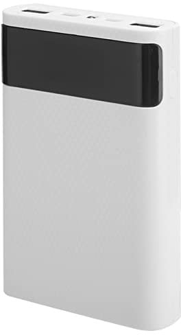 Zunate Batterieladebox, Tragbares 4x18650 DIY Power Bank Mobile Power Kit, DIY Power Bank Hülle, Unterstützt Alle Modelle der Handyladung(Weiß)