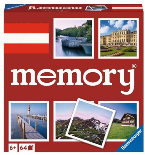 Ravensburger Memory® Österreich - 20884 - der Spieleklassiker mit Bildern aus Österreich, Merkspiel für 2-8 Spieler ab 6 Jahren