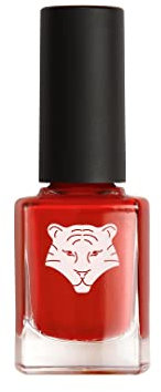 Smalto Vegan & Naturale - Colore Rosso Aranciato 206 Earn Your Stripes - Ingredienti Naturali & Bio-sorgenti, Brillance, Lunga Durata: ALL TIGERS