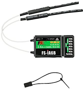 HAWK'S WORK FS-iA6B Receiver, 6 Channel PPM i-BUS Receiver Compatible with Radio Transmitter FS-i4 FS-GT5 FS-i6 FS-i6S FS-i6X FS-TH9X NV14 (Flysky iA6B)