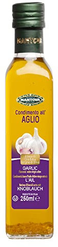 Olio Extra Vergine Aromatizzato all'Aglio - Prodotto 100% ITALIANO – Olio di Oliva di Categoria Superiore - Estratto a freddo - Mantova dal 1905 (Aglio)