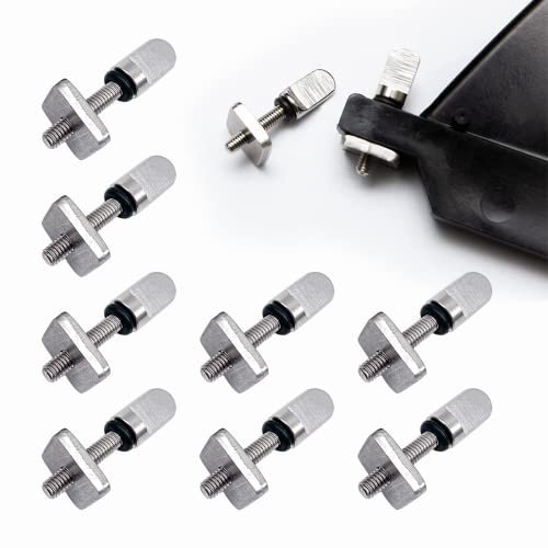 xlwen 8 Pcs SUP Surfboard Finnen Schraube,Longboard Finnen Schraube,Surfboard Fin Schraube Edelstahl für Finnenbox,Surfbrett für SUP-Longboard, Paddelbrett(Silber)